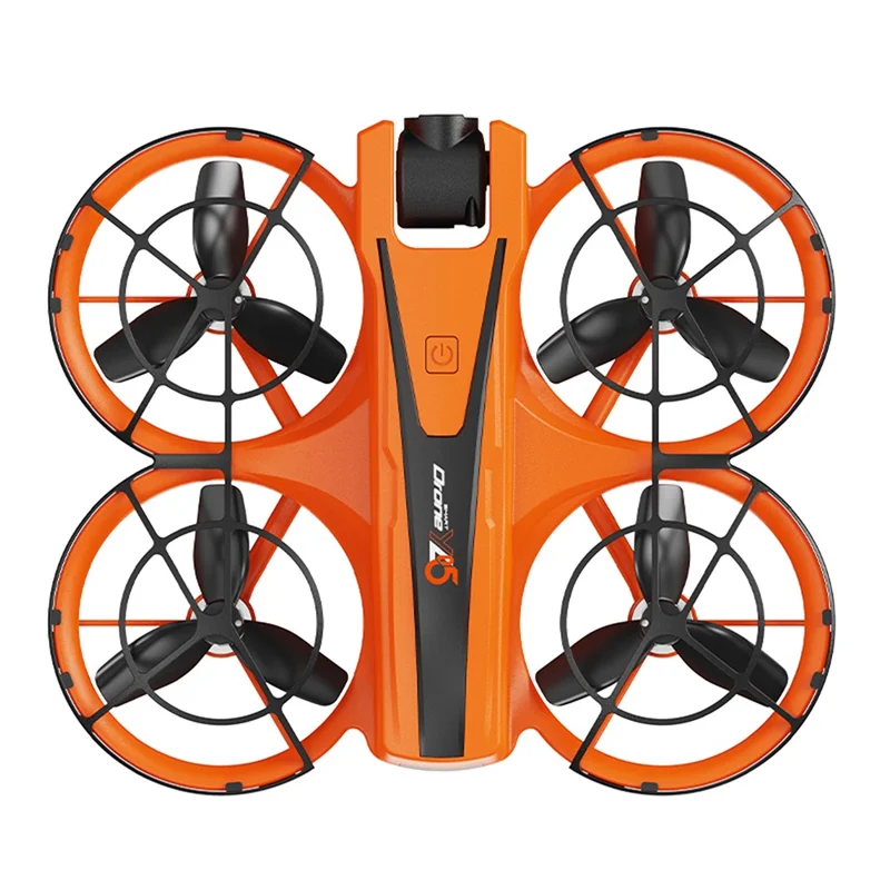 YL05 HD luftfoto kvadrokopter med 4,3 tommer skærmkontroller, optisk flow-positionering, børsteløs RC-droner med LED-lys, med 1 batteri - Orange
