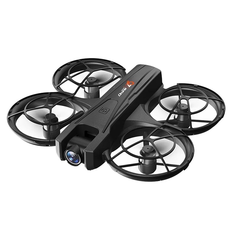 YL05 HD Aerial Photography Quadcopter with 4.3 Inch Screen Controller Optical Flow Positioning Brushless RC Drone with LED Light, with 2 Batteries - Black