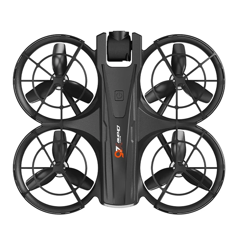 YL05 HD luftfoto kvadrokopter med 4,3 tommer skærmcontroller optisk flow-positionering børsteløs RC-drone med LED-lys, med 3 batterier - Sort