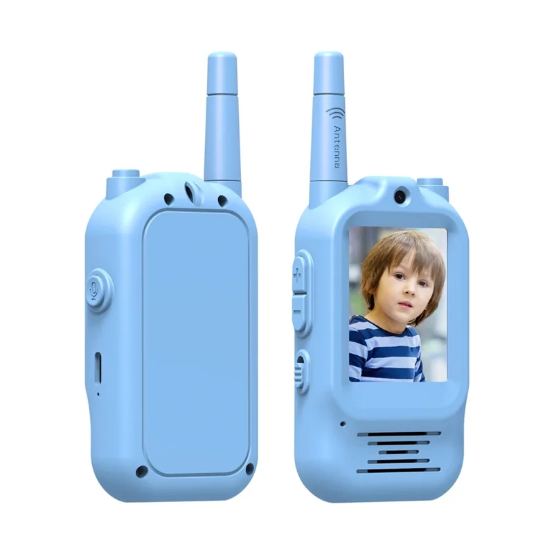 S88 2 Peças Walkie-Talkies de Vídeo para Crianças com Alcance de 300 m, Ecrã HD 2,0, Intercomunicador Sem Fios Recarregável para Rapazes e Raparigas