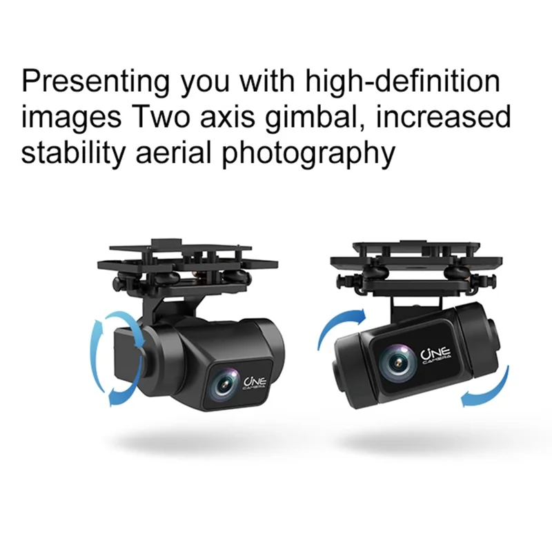 RG708MAX طيارة بدون طيار رباعية المراوح بمحركات بدون فرشات مع بطاريتين وشاشة تحكم مقاس 4.5 بوصة، مع مثبت ثنائي المحور ونظام تحديد المواقع GPS دون مستشعر تجنب العوائق