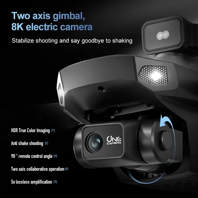 RG708MAX Single Battery 4.5 inch Screen-Controlled Dual-Axis Gimbal GPS-Positioning Brushless Quadcopter Drone with Obstacle Avoidance Sensor