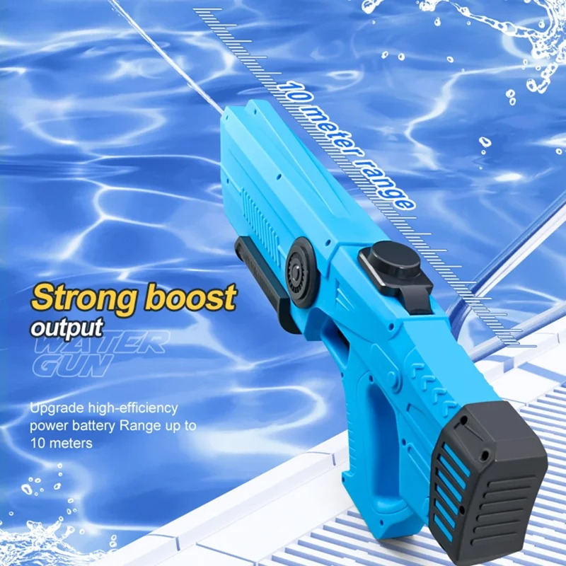 Y1 Self-Priming Electric Water Gun Rechargeable 8-10m Range Gun Gift - Blue