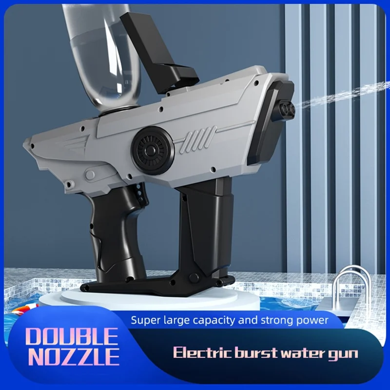 Y2 Rechargeable Electric Water Gun 10m Range Dual Nozzle Continuous Spray Water Gun Gift - Desert Yellow