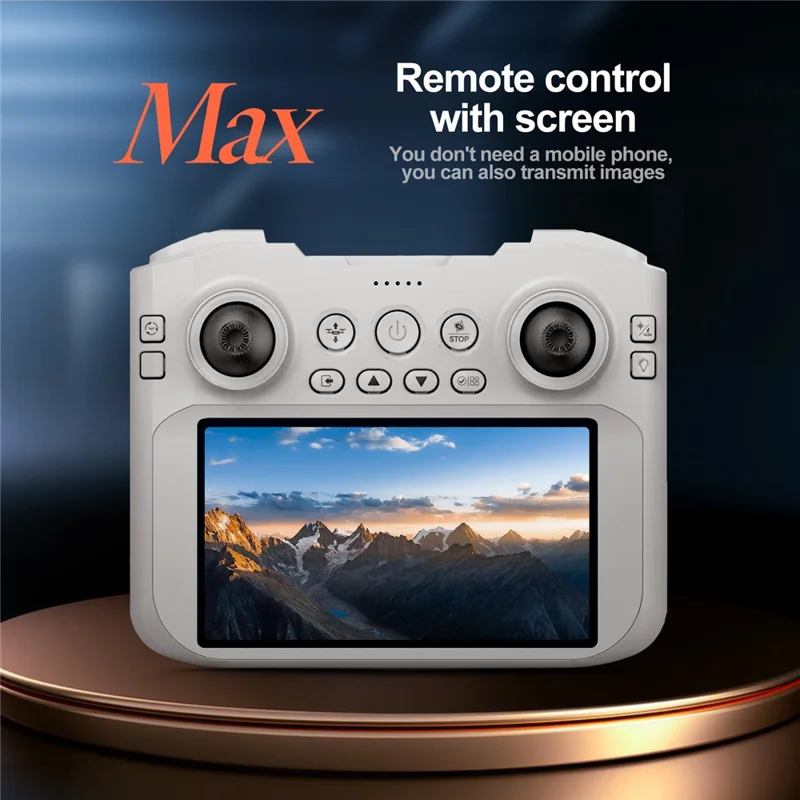 E99 4.3 inch Screen Control HD Drone 3 Batteries Flow Positioning Folding Quadcopter with 50X Zoom Automatic Capture - Black