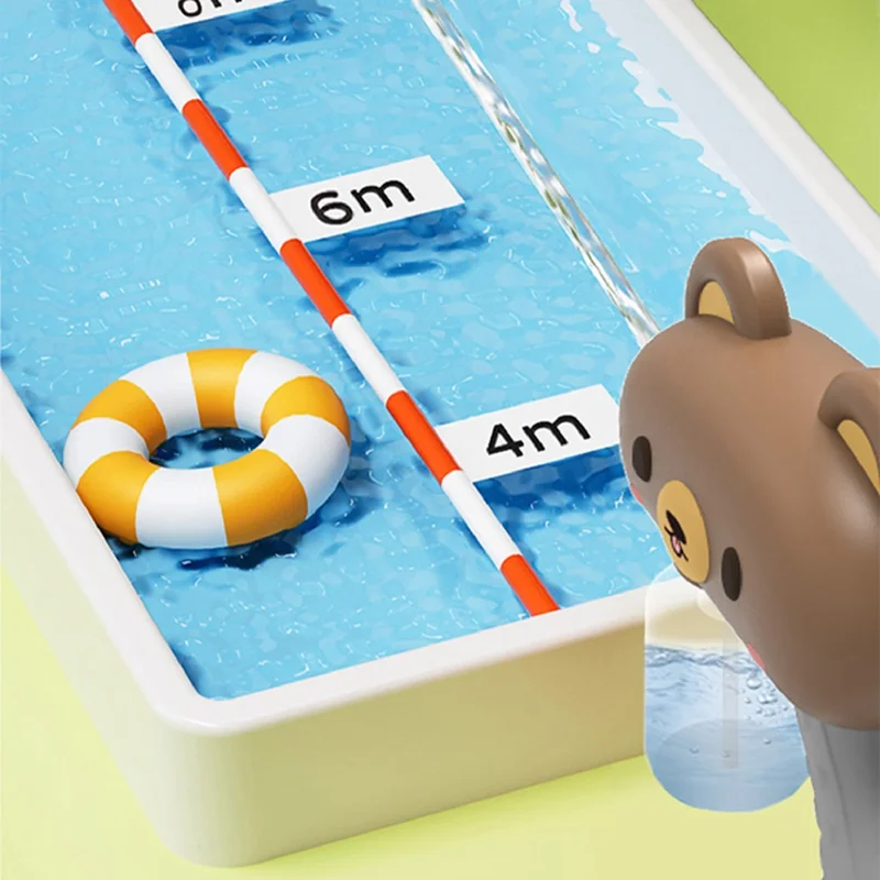 Pistolet à eau électrique Y9 design ours en peluche pulvérisation continue pistolet à eau haute pression cadeau pour enfants - Marron