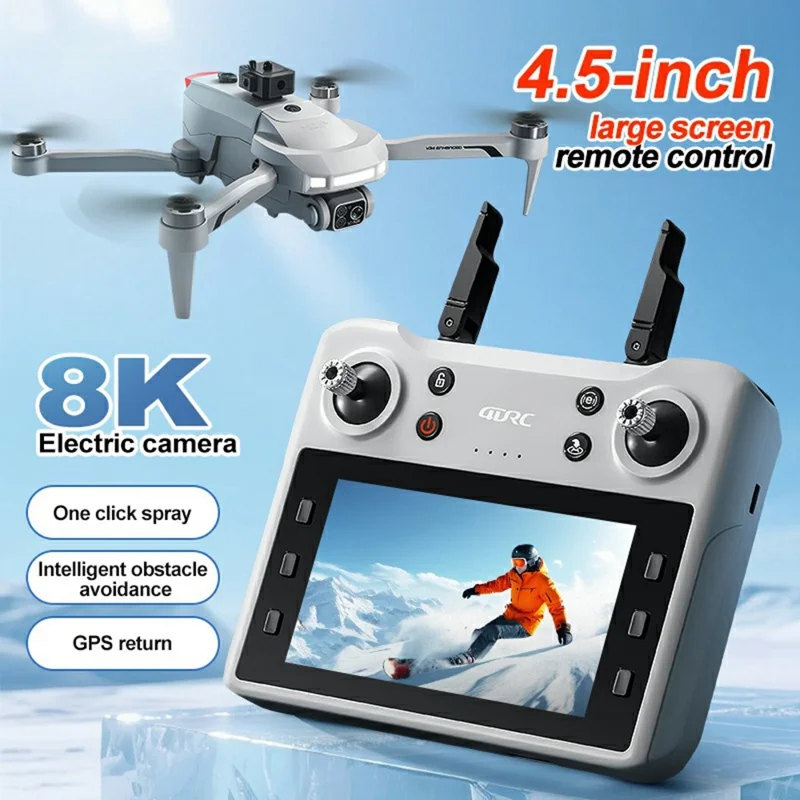 4DRC 4D-V34 4.5 inch Screen-Controlled GPS Brushless Drone Real-Time Transmission HD Aerial Photography Drone with Single Battery