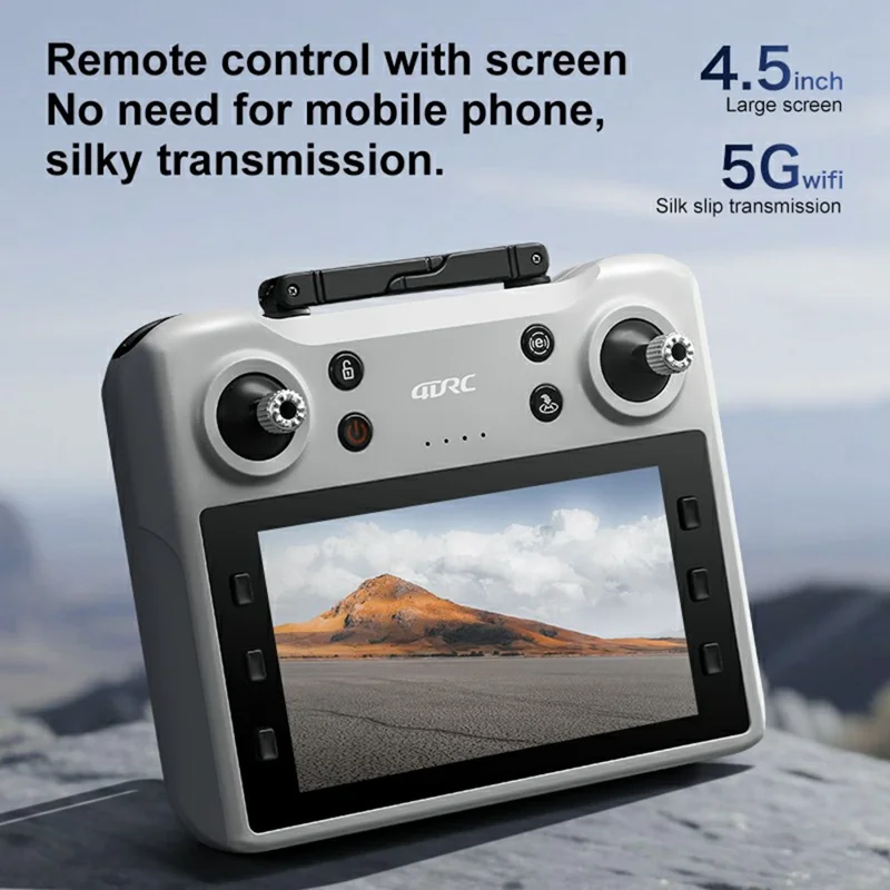 4DRC 4D-V34 4.5 inch Screen-Controlled GPS Brushless Drone Real-Time Transmission HD Aerial Photography Drone with Double Battery
