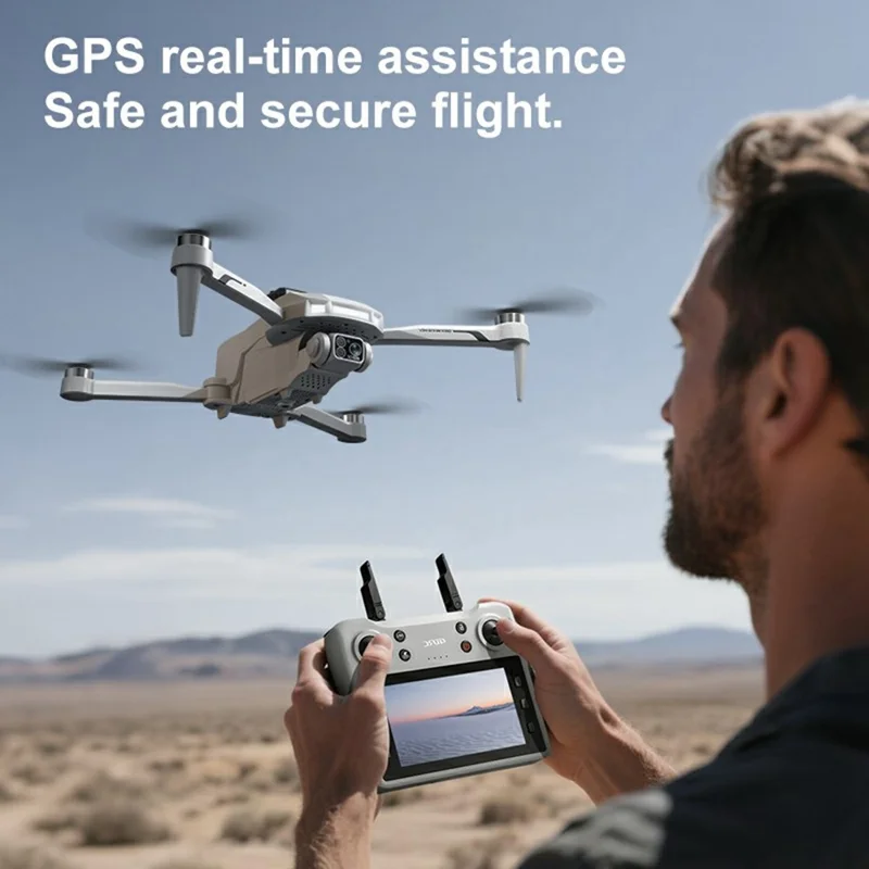 4DRC 4D-V34 4.5 inch Screen-Controlled GPS Brushless Drone Real-Time Transmission HD Aerial Photography Drone with Double Battery