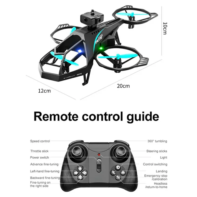 4DRC 4D-V35 360° Flips Quadcopter Stunt Helicopter Drone RC Aerobatic Aircraft with Obstacle Avoidance  /  LED Lights, Single Battery