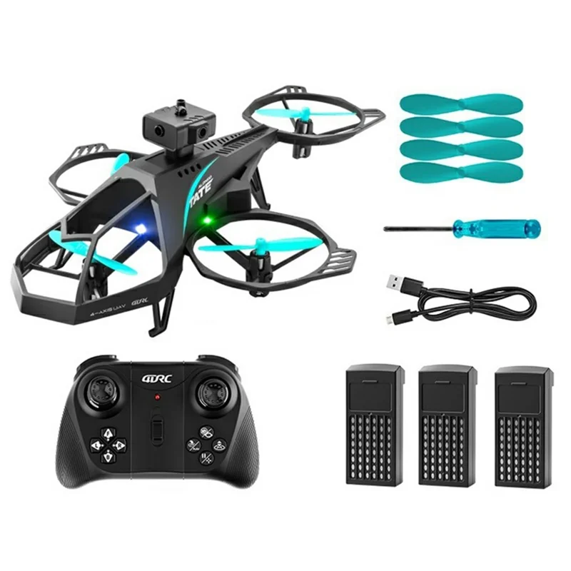 4DRC 4D-V35 360° Flips Quadcopter Stunt Helicopter Drone RC Aerobatic Aircraft with Obstacle Avoidance  /  LED Lights, 3 Battery