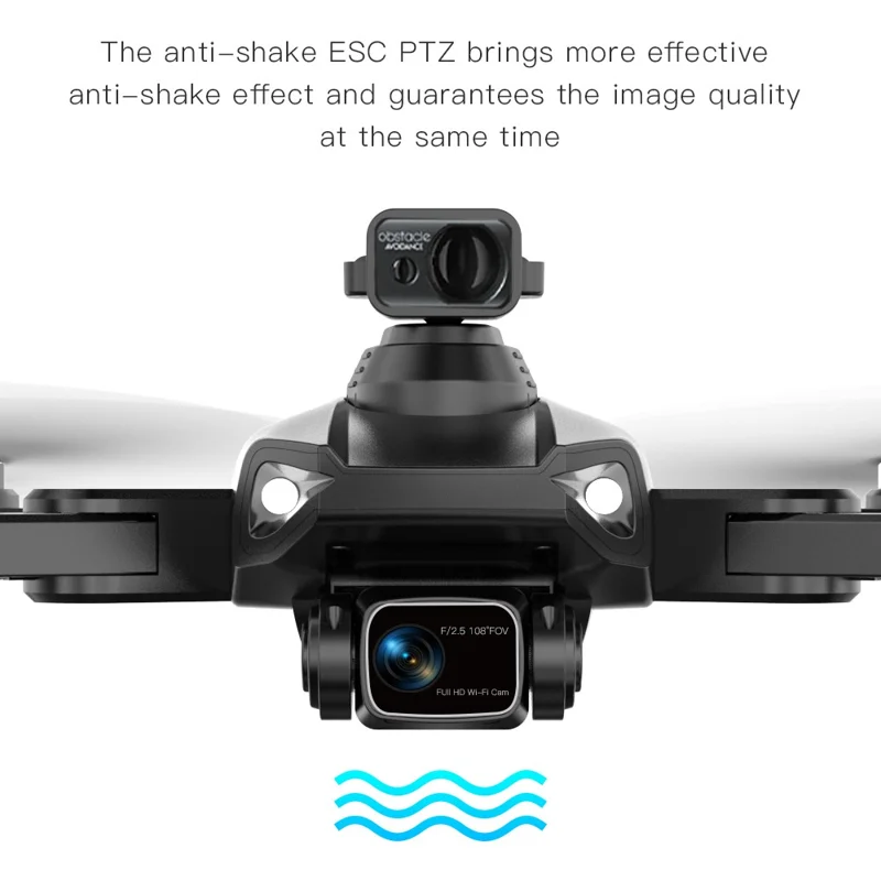 LYZ L900 Pro Max 5G Brushless Motor Drone Easy GPS 4-Axis Quadcopter (HD+Obstacle Avoidance+2 Batteries) - Grey / White