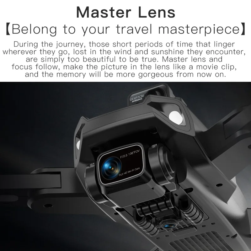 LYZ L900 Pro Max 5G Brushless Motor Drone Easy GPS 4-Axis Quadcopter (HD+Obstacle Avoidance+2 Batteries) - Grey / White