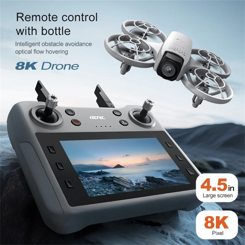 Drone 4DRC 4D-V53 com 1 Bateria WiFi FPV com Posicionamento por Fluxo Ótico e Quadricóptero com Ecrã Remoto de 4,5 Polegadas