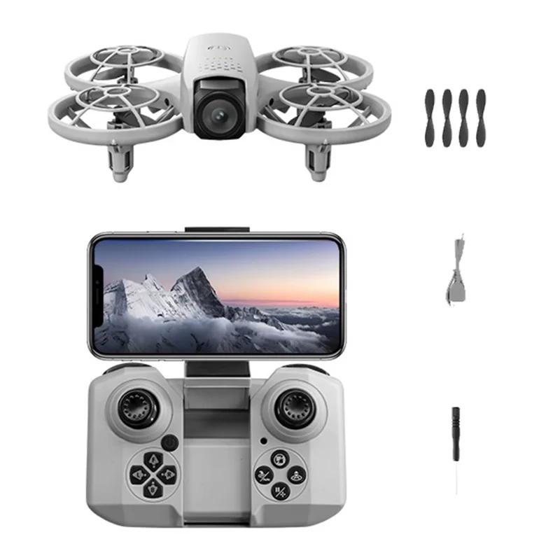 Drone RC 4DRC 4D-V53 com 1 Bateria, Quadricóptero com Posicionamento por Fluxo Ótico e Câmara HD, Versão Standard