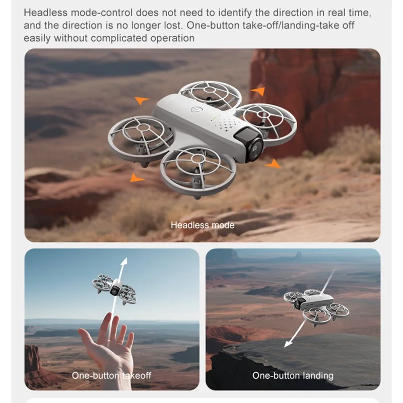 Drone RC 4DRC 4D-V53 com 1 Bateria, Quadricóptero com Posicionamento por Fluxo Ótico e Câmara HD, Versão Standard