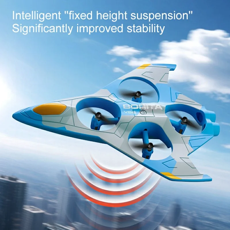 4DRC 4D-V56 Glider Drone with 1 Battery Intelligent Altitude Hold RC Airplane without Camera - Blue