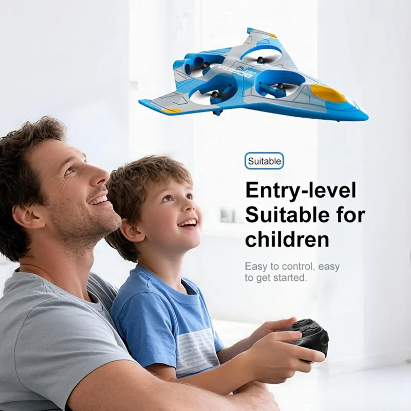 4DRC 4D-V56 Glider Drone with 1 Battery Intelligent Altitude Hold RC Airplane without Camera - Blue