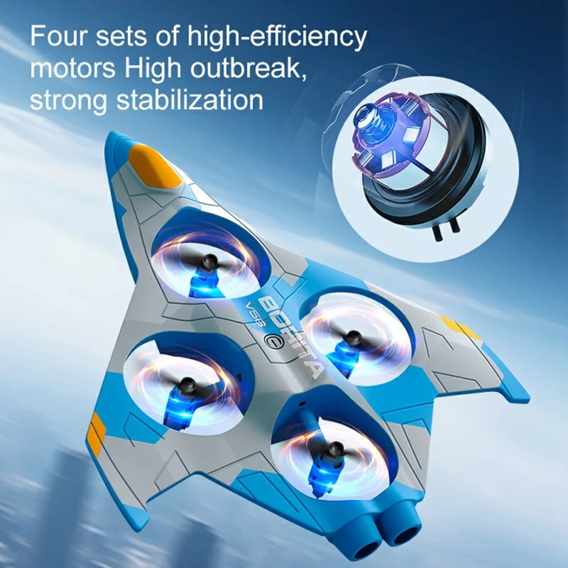 4DRC 4D-V56 Drone Planador com 2 Baterias, Manutenção Inteligente de Altitude, Avião RC sem Câmara - Azul