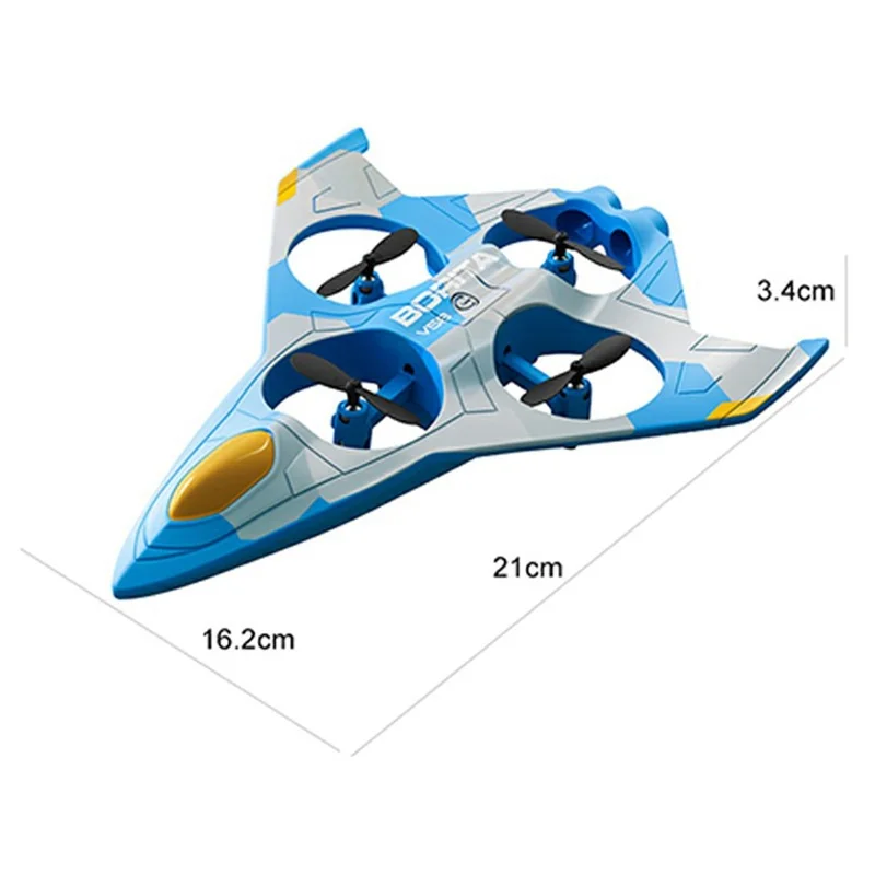 4DRC 4D-V56 Drone Planador com 2 Baterias, Manutenção Inteligente de Altitude, Avião RC sem Câmara - Azul