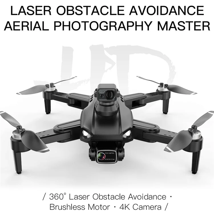 LYZ L900 Pro Max 5G Foldable RC Quadcopter Brushless Motor GPS 4-Axis GPS Drone (HD+Obstacle Avoidance+1 Battery) - Grey / White