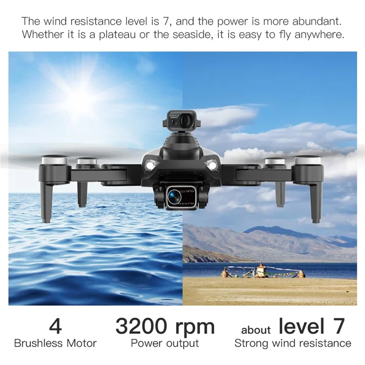LYZ L900 Pro Max 5G Foldable RC Quadcopter Brushless Motor GPS 4-Axis GPS Drone (HD+Obstacle Avoidance+1 Battery) - Grey / White