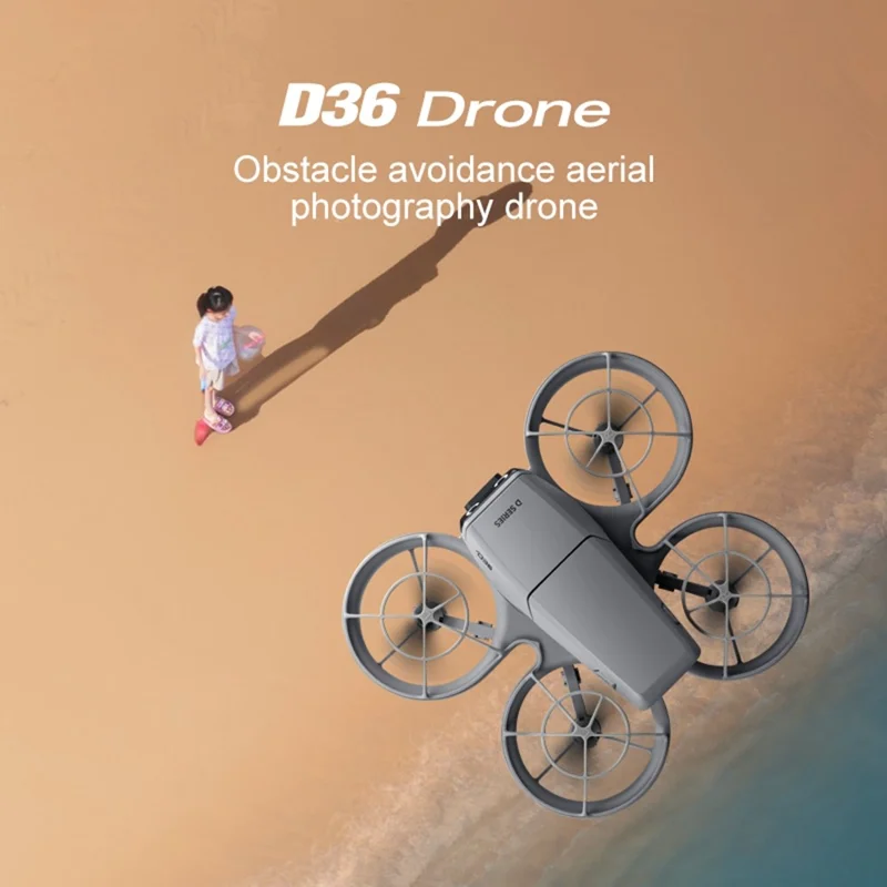 D36 Aerial Photography Drone with 1 Battery Optical Flow Positioning FPV Camera Quadcopter with 4.3 Inch Screen Remote - Dark Grey