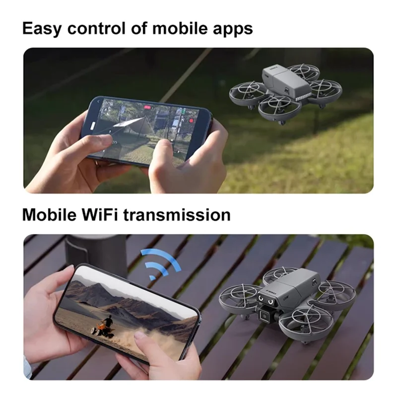 D36 Aerial Photography Drone with 1 Battery Optical Flow Positioning FPV Camera Quadcopter with 4.3 Inch Screen Remote - Dark Grey