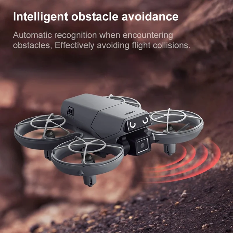 D36 Aerial Photography Drone with 2 Batteries Optical Flow Positioning FPV Camera Quadcopter with 4.3 Inch Screen Remote - Dark Grey