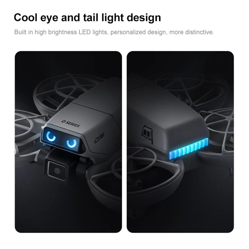 D36 Aerial Photography Drone with 3 Batteries Optical Flow Positioning FPV Camera Quadcopter with 4.3 Inch Screen Remote - Dark Grey