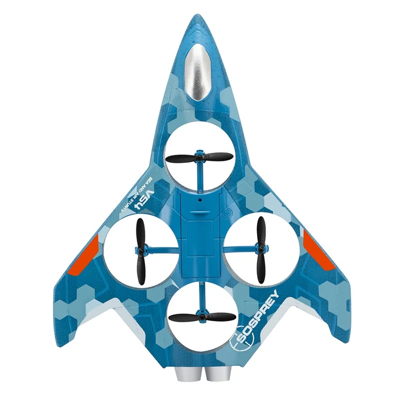 4DRC 4D-V54 EPP-Schaumstoffflugzeug mit 1 Batterie, Amphibien-Drohne, Stunt-Spielzeug mit Fernbedienung – Blau