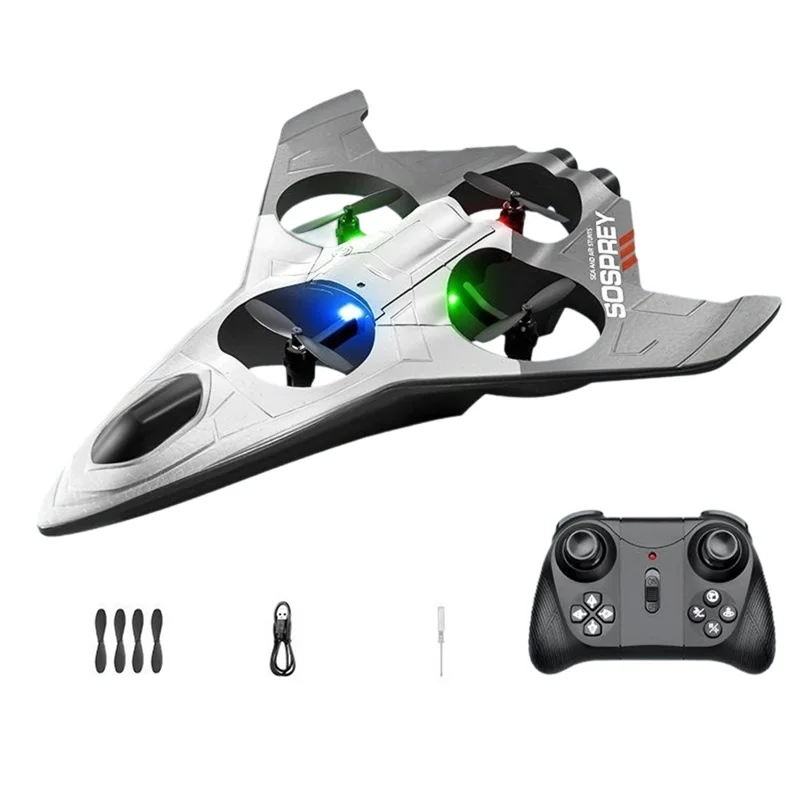 4DRC 4D-V54 Avion en mousse EPP avec 1 batterie, Drone amphibie Jouet acrobatique avec télécommande - Noir