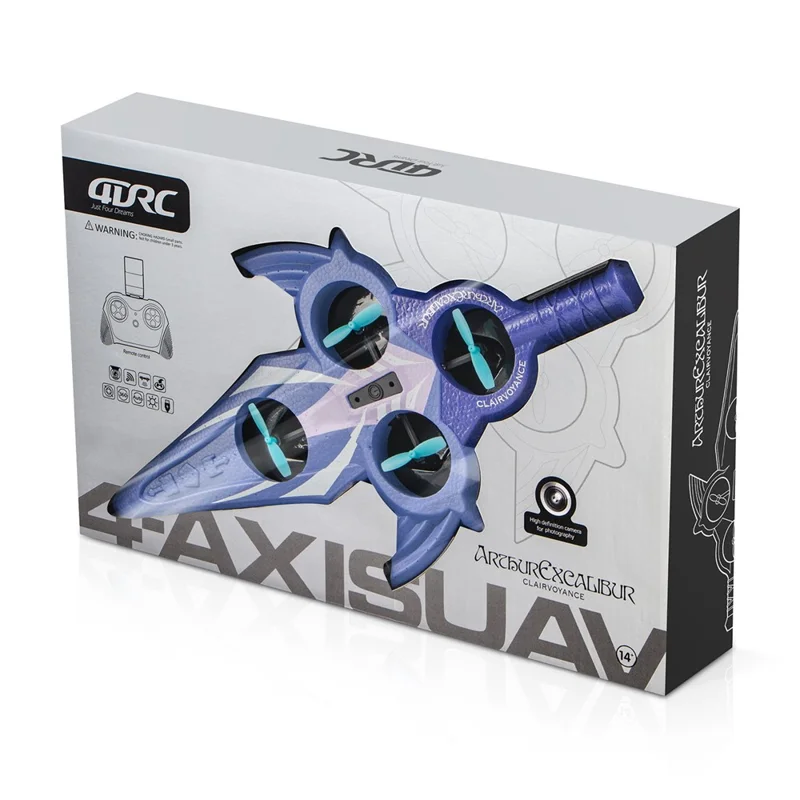 4DRC 4D-V57 Sword Design Drone with 1 Battery Optical Flow Positioning HD Aerial Photography Aircraft - Purple