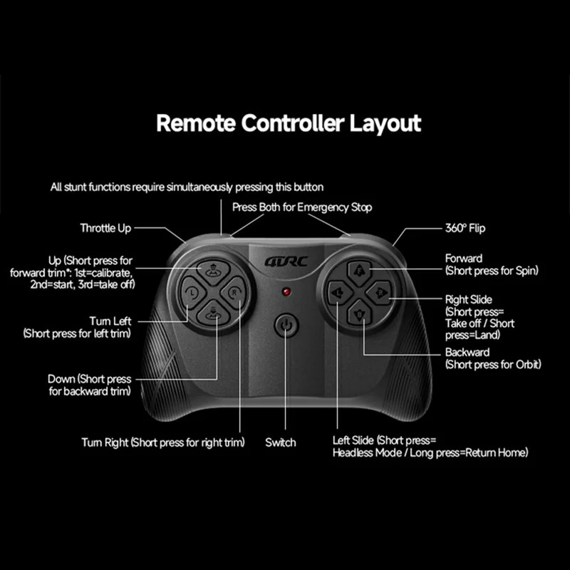 4DRC 4D-V57 Sword Design Drone with 2 Batteries Optical Flow Positioning HD Aerial Photography Aircraft - Purple