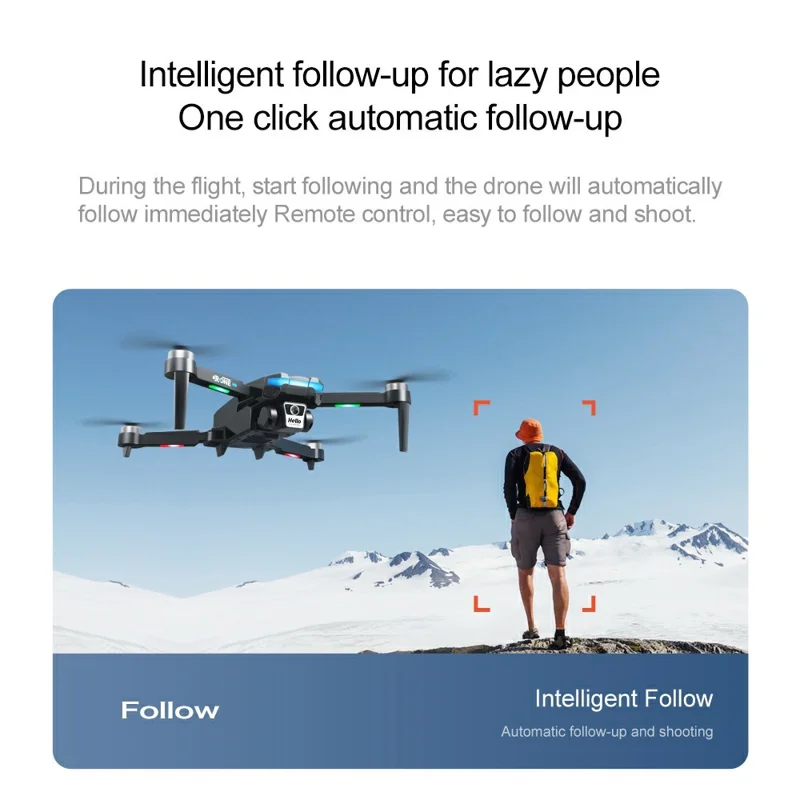 F208 Dron Plegable con 1 Batería, Evitación de Obstáculos, GPS, WiFi 5G, Cuadricóptero RC FPV con Mando a Distancia de Pantalla de 4,5 Pulgadas - Negro