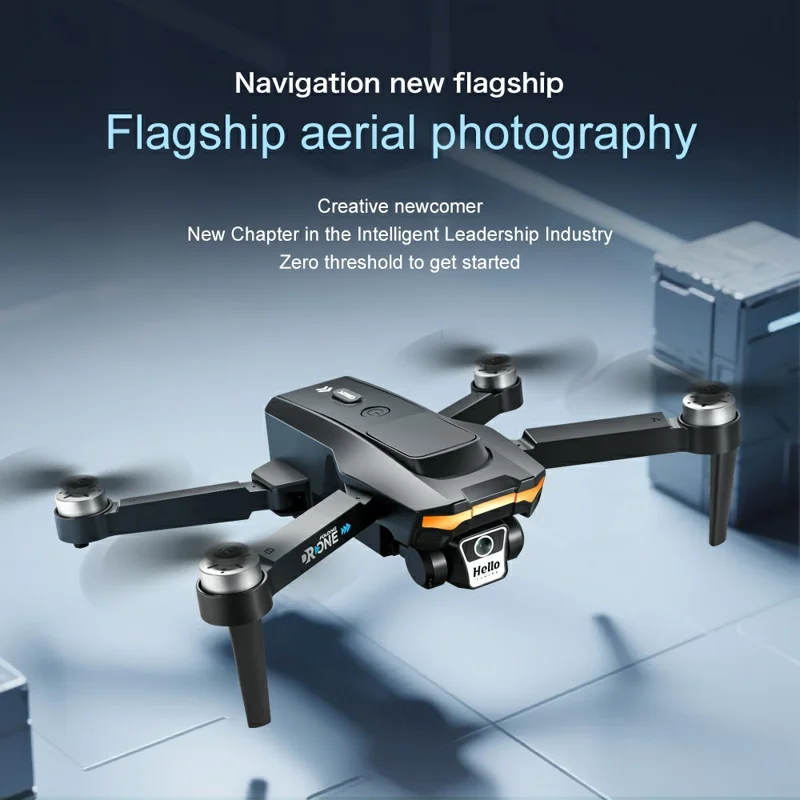 F208 Dron plegable con 3 baterías, evasión de obstáculos, posicionamiento GPS, WiFi 5G, cuadricóptero RC con pantalla de 4,5 pulgadas - Negro