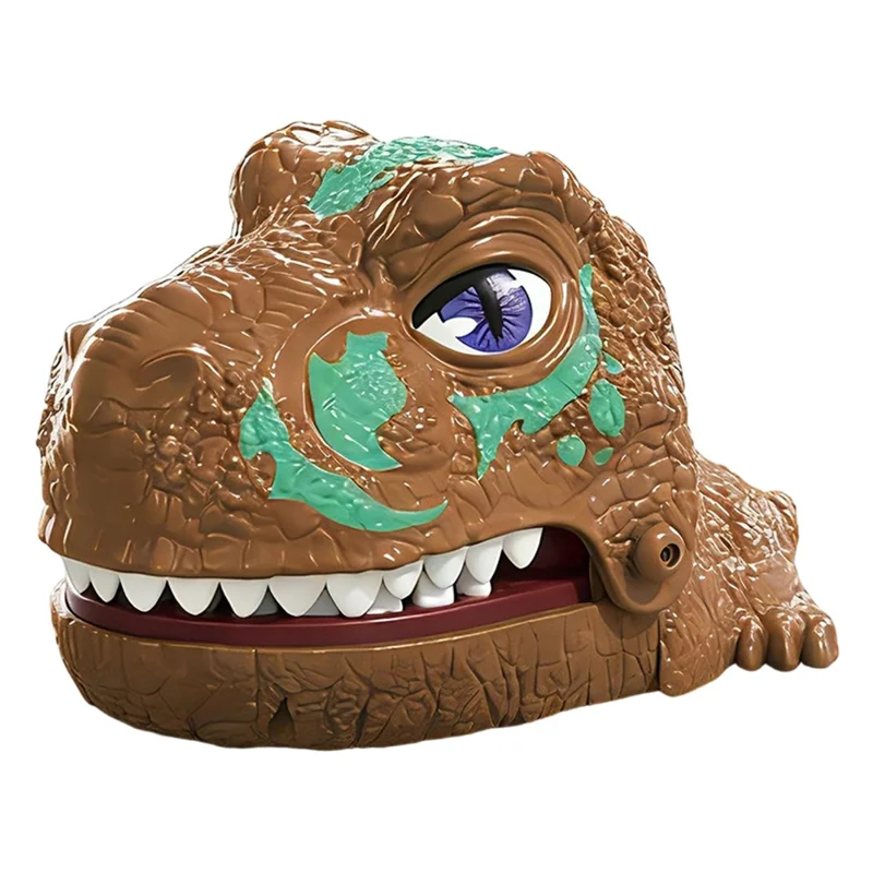 X023-113A Interactive Dinosaur Biting Hand Game Toy Kids Adults Interactive Desktop Game - Brown