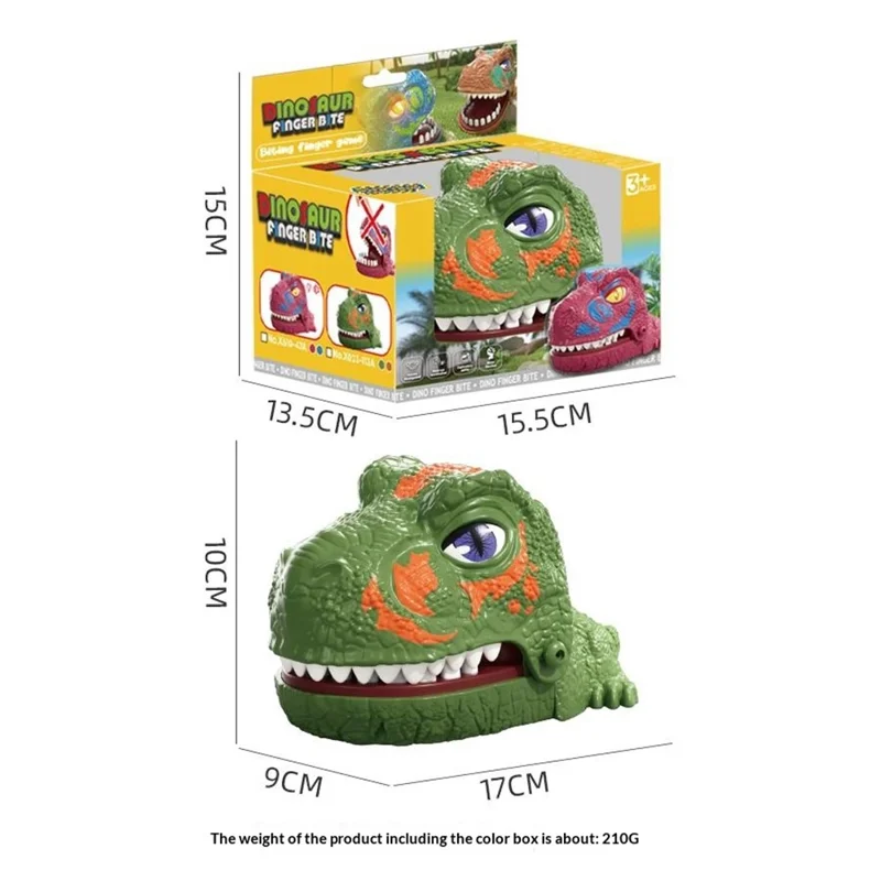 X023-113A Interactive Dinosaur Biting Hand Game Toy Kids Adults Interactive Desktop Game - Brown