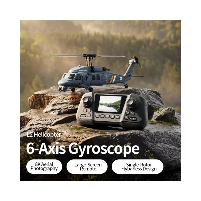 4DRC 4D-L2 RC Helicopter with 2 Batteries HD Aerial Photography Optical Flow Positioning 6-Axis Gyroscope Drone