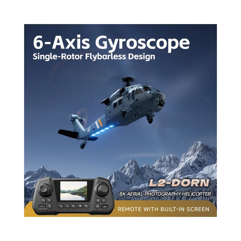 4DRC 4D-L2 RC Helicopter with 2 Batteries HD Aerial Photography Optical Flow Positioning 6-Axis Gyroscope Drone