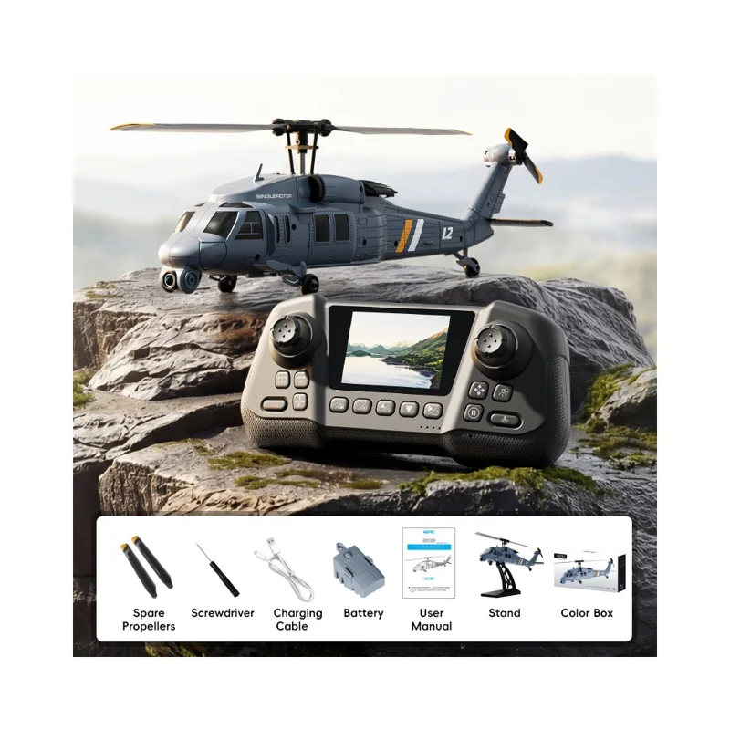 4DRC 4D-L2 RC Helicopter with 2 Batteries HD Aerial Photography Optical Flow Positioning 6-Axis Gyroscope Drone