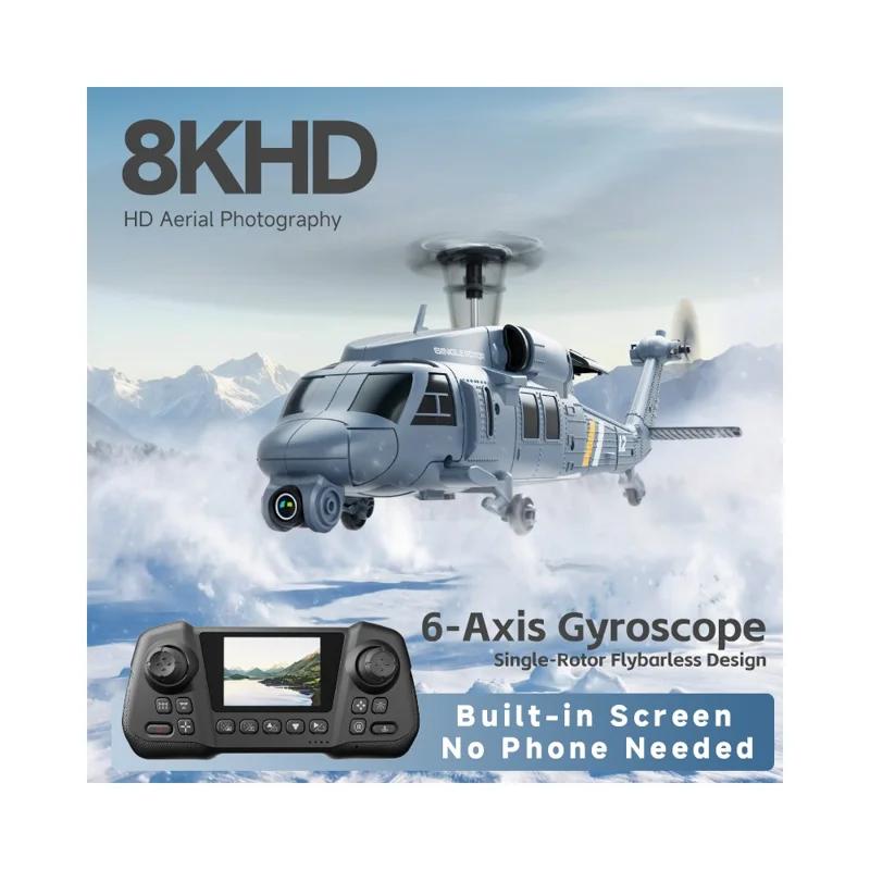 4DRC 4D-L2 RC Helicopter with 3 Batteries HD Aerial Photography Optical Flow Positioning 6-Axis Gyroscope Drone