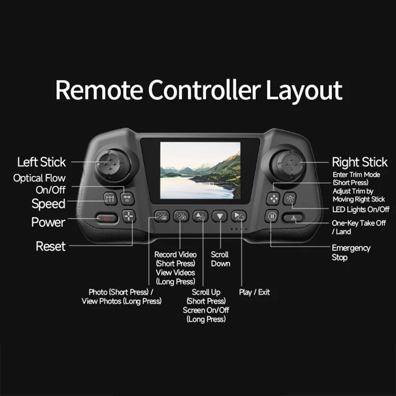 4DRC 4D-L2 RC Helicopter with 3 Batteries HD Aerial Photography Optical Flow Positioning 6-Axis Gyroscope Drone