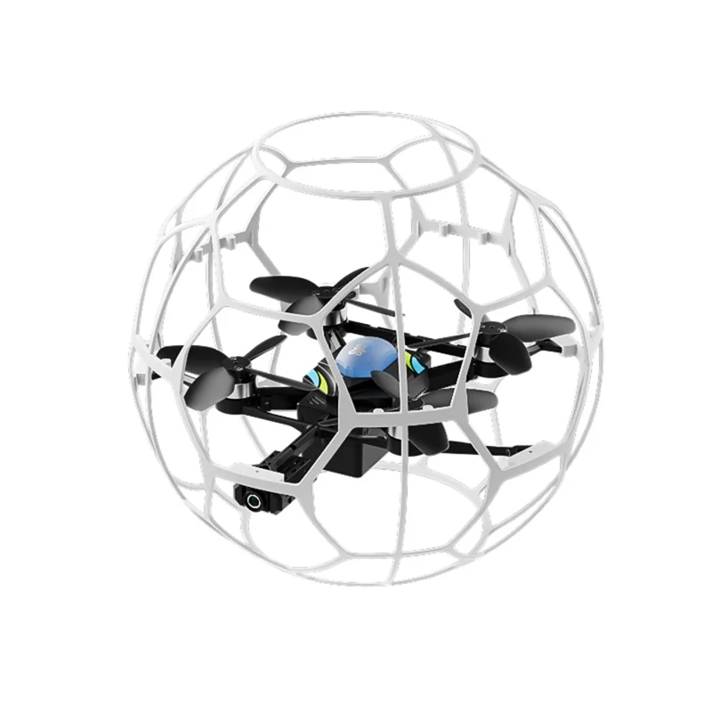 4DRC 4D-V51 Football Shape Drone with 1 Battery Brushless Motor Quadcopter with 4.5 Inch Large Screen Remote - White