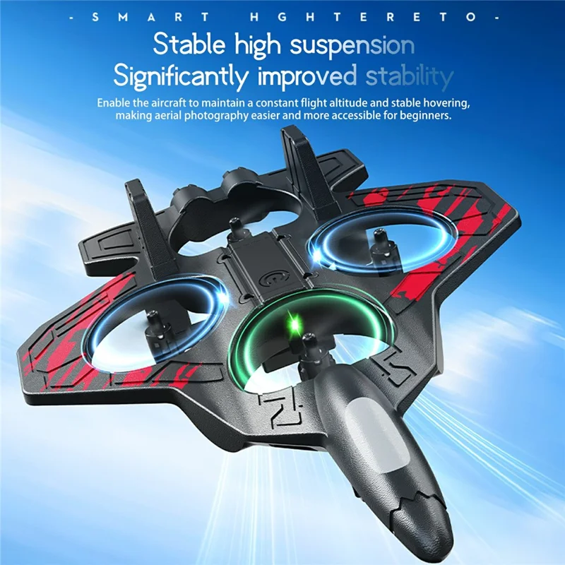 YL87 EPP Foam RC Plane 360 Degree Stunt Flip Altitude Hold Drone with LED Light for Beginner - Blue