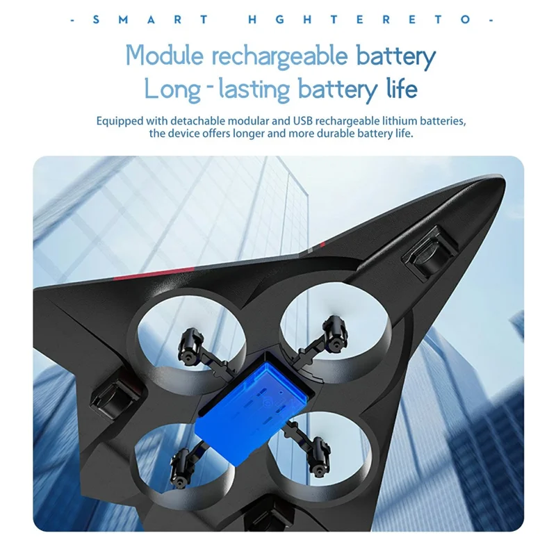 YL87 EPP Foam RC Plane 360 Degree Stunt Flip Altitude Hold Drone with LED Light for Beginner - Blue