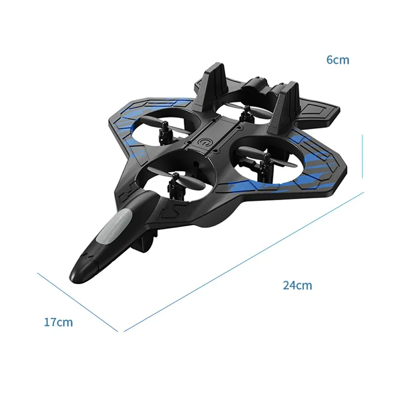 YL87 EPP Foam RC Plane 360 Degree Stunt Flip Altitude Hold Drone with LED Light for Beginner - Blue