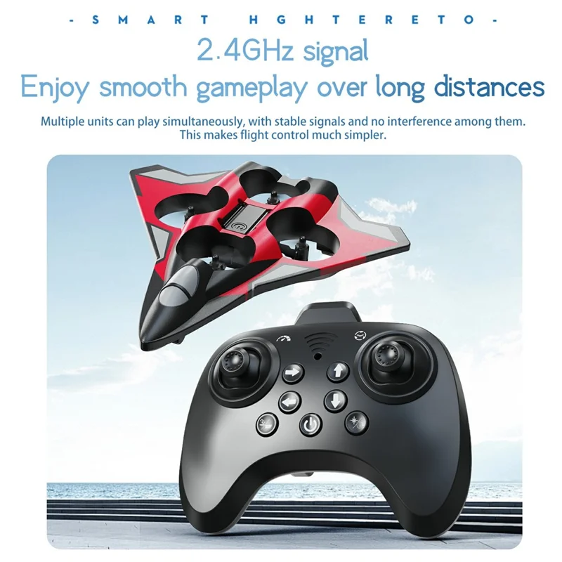 YL89 EPP Foam RC Drone 360 Degree Stunt Roll 2.4G Remote Control Quadcopter for Beginner - Red