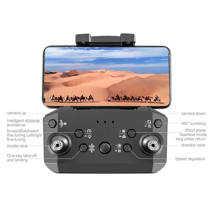 K101 MAX 4K HD Камера RC Quadcopter 3-way Obstacle Avoidance Aerial Photography Drone Toy (Optical Flow Positioning + ESC + 3 Batteries) - Серый