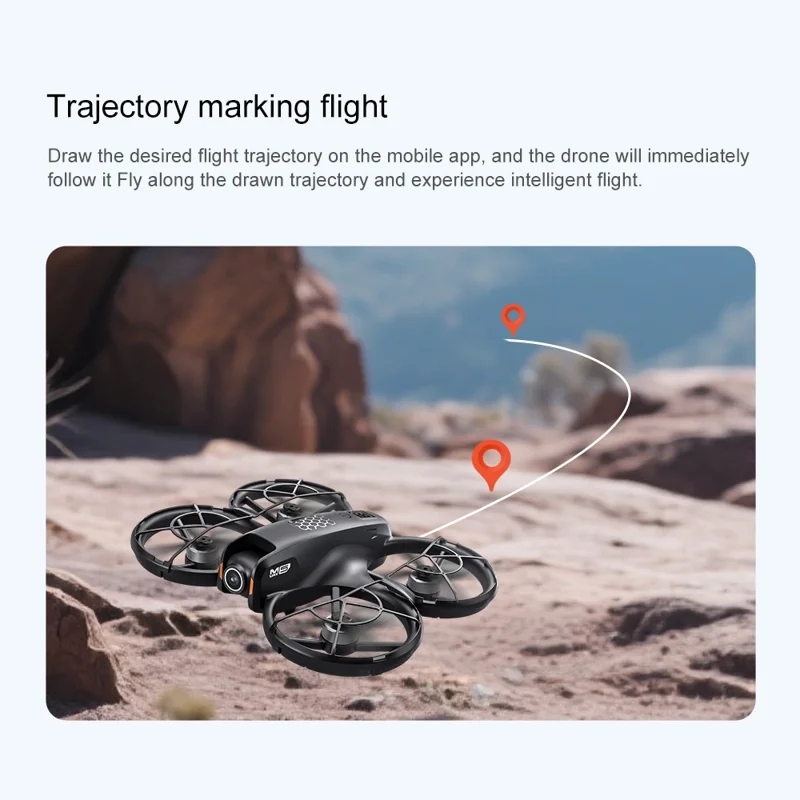 Drone M5 com 1 Bateria, Posicionamento por Fluxo Ótico, Motor sem Escovas, Quadricóptero com Controlador com Ecrã Retrátil de 4,3 Polegadas - Preto